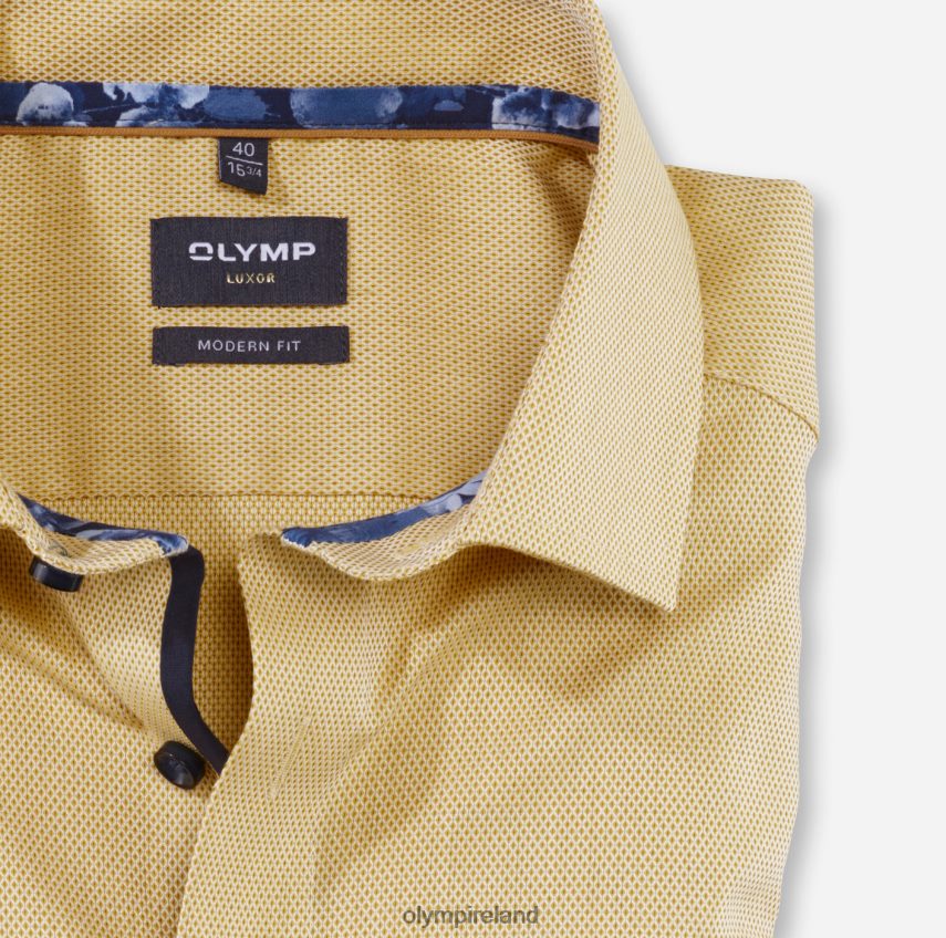Clothing OLYMP Luxor Modern Fit, Business Shirt, Global Kent, Yellow 24L8461172