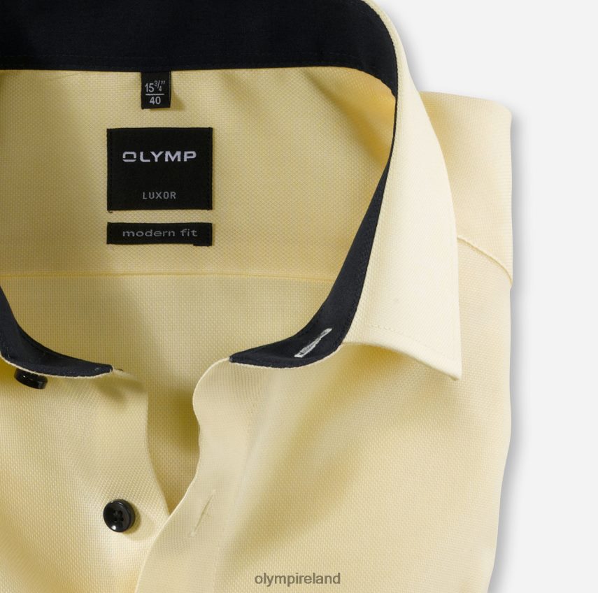 Clothing OLYMP Luxor Modern Fit, Business Shirt, Global Kent, Yellow 24L8461315