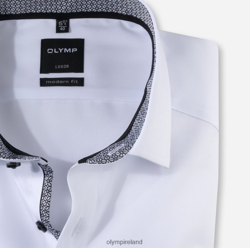 Clothing OLYMP Luxor Modern Fit, Business Shirt, Long Sleeve Extra Long, Global Kent, Anthracite 24L8461407