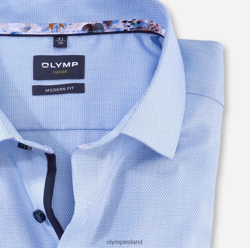 Clothing OLYMP Luxor Modern Fit, Business Shirt, Long Sleeve Extra Long, Global Kent, Bleu 24L8461430