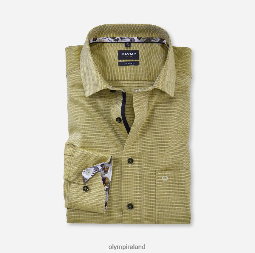 Clothing OLYMP Luxor Modern Fit, Business Shirt, Long Sleeve Extra Long, Global Kent, Lime 24L8461414