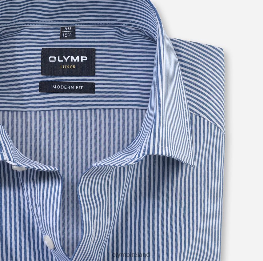 Clothing OLYMP Luxor Modern Fit, Business Shirt, Long Sleeve Extra Long, Global Kent, Marine 24L8461409