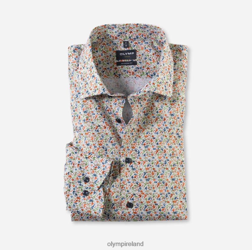 Clothing OLYMP Luxor Modern Fit, Business Shirt, Long Sleeve Extra Long, Global Kent, Orange 24L8461446