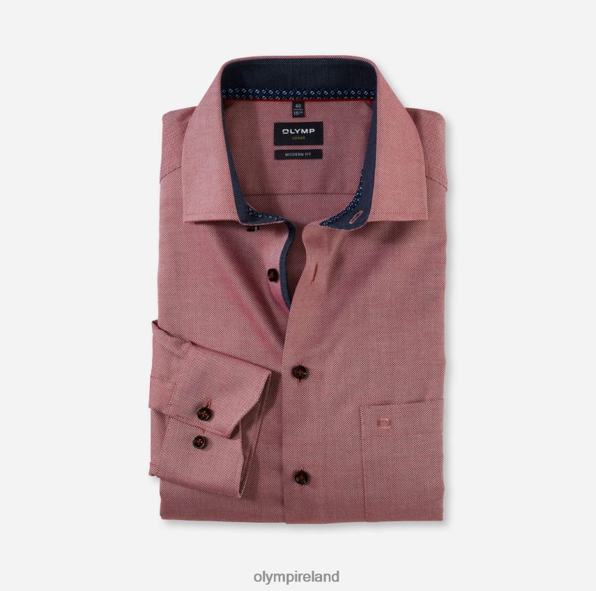 Clothing OLYMP Luxor Modern Fit, Business Shirt, Long Sleeve Extra Long, Global Kent, Red 24L8461437