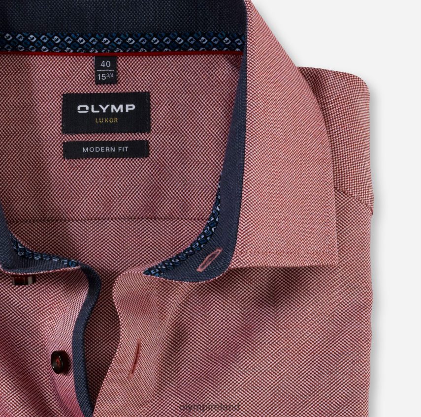 Clothing OLYMP Luxor Modern Fit, Business Shirt, Long Sleeve Extra Long, Global Kent, Red 24L8461437