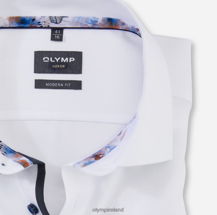 Clothing OLYMP Luxor Modern Fit, Business Shirt, Long Sleeve Extra Long, Global Kent, White 24L8461429