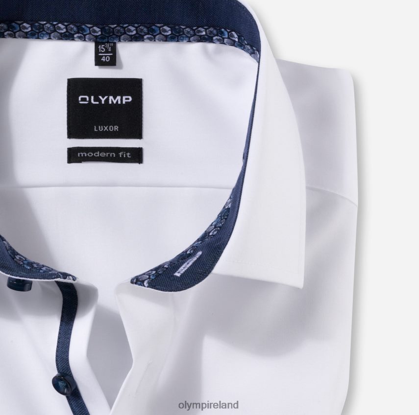 Clothing OLYMP Luxor Modern Fit, Business Shirt, Long Sleeve Extra Long, Global Kent, White 24L8461444