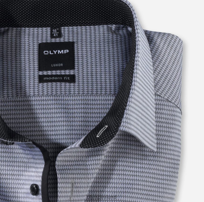 Clothing OLYMP Luxor Modern Fit, Business Shirt, Long Sleeve Extra Long, New Kent, Black 24L8461456