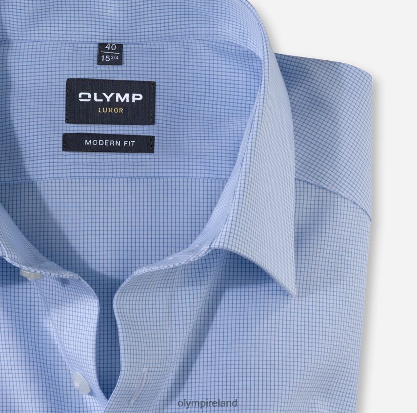 Clothing OLYMP Luxor Modern Fit, Business Shirt, Long Sleeve Extra Long, New Kent, Bleu 24L8461454