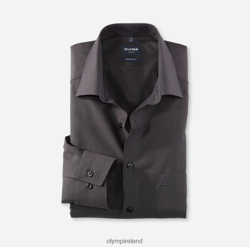 Clothing OLYMP Luxor Modern Fit, Business Shirt, New Kent, Anthracite 24L8461397