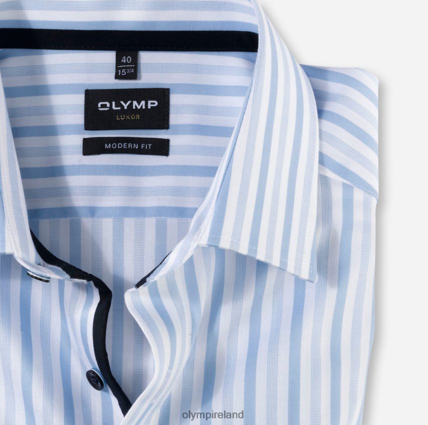 Clothing OLYMP Luxor Modern Fit, Business Shirt, New Kent, Bleu 24L8461193