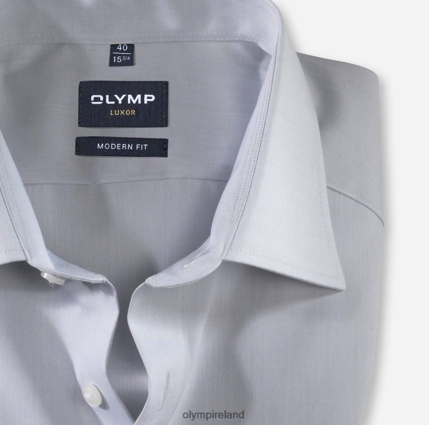 Clothing OLYMP Luxor Modern Fit, Business Shirt, New Kent, Silver Grey 24L8461385