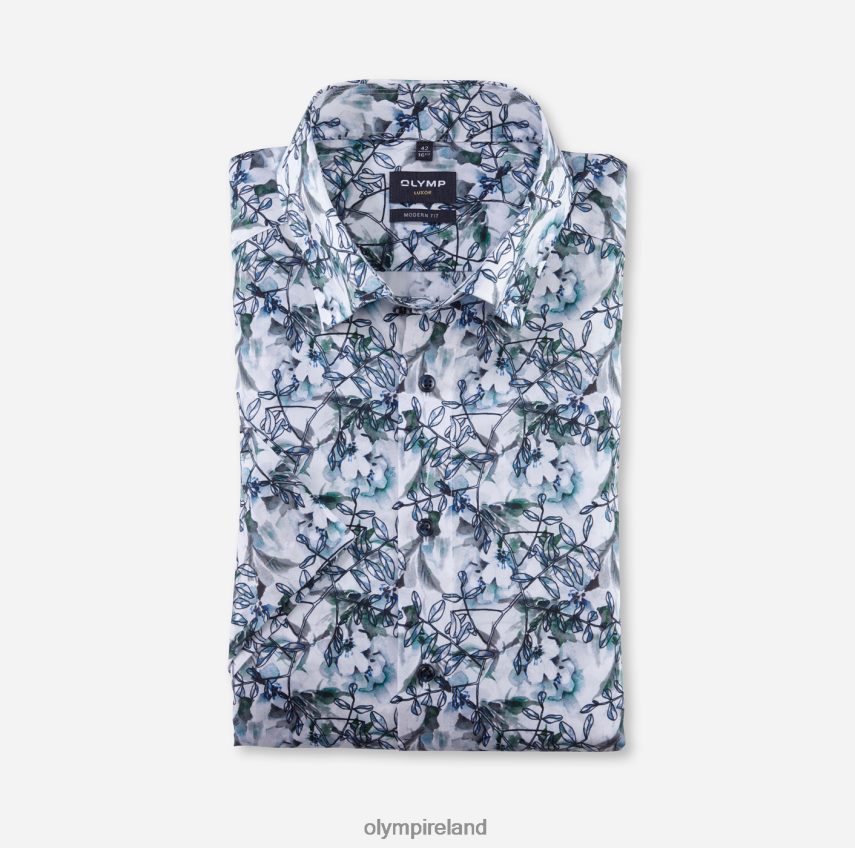 Clothing OLYMP Luxor Modern Fit, Business Shirt, Under Button-Down, Aqua 24L8461082