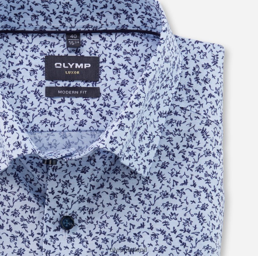 Clothing OLYMP Luxor Modern Fit, Business Shirt, Under Button-Down, Bleu 24L8461134