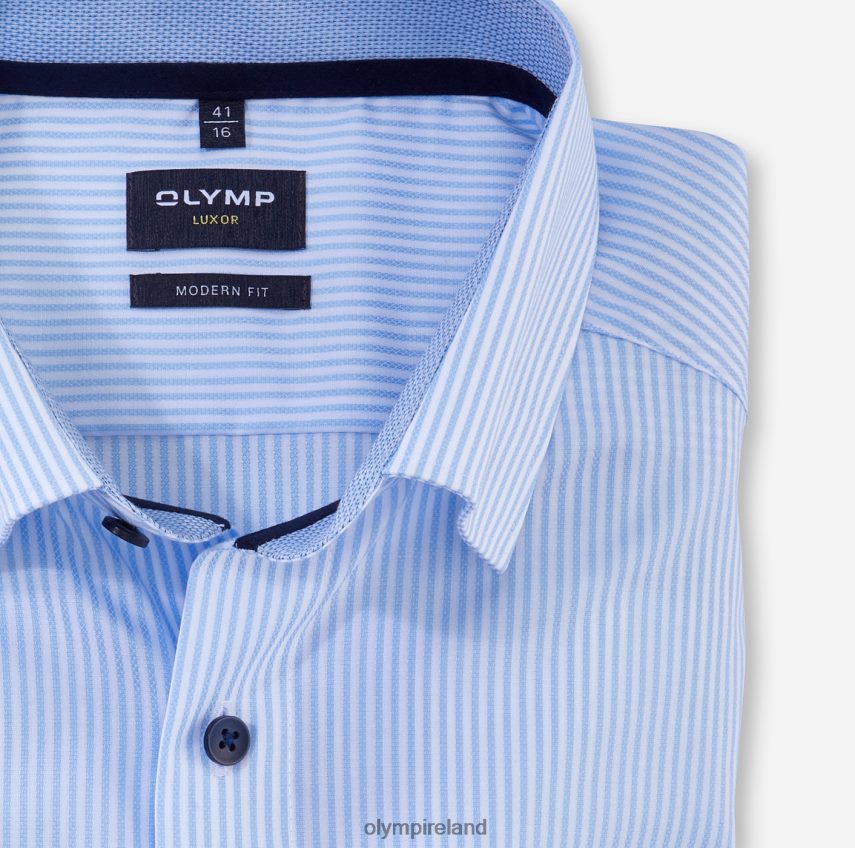 Clothing OLYMP Luxor Modern Fit, Business Shirt, Under Button-Down, Bleu 24L8461280