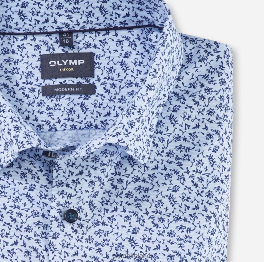 Clothing OLYMP Luxor Modern Fit, Business Shirt, Under Button-Down, Bleu 24L8461296