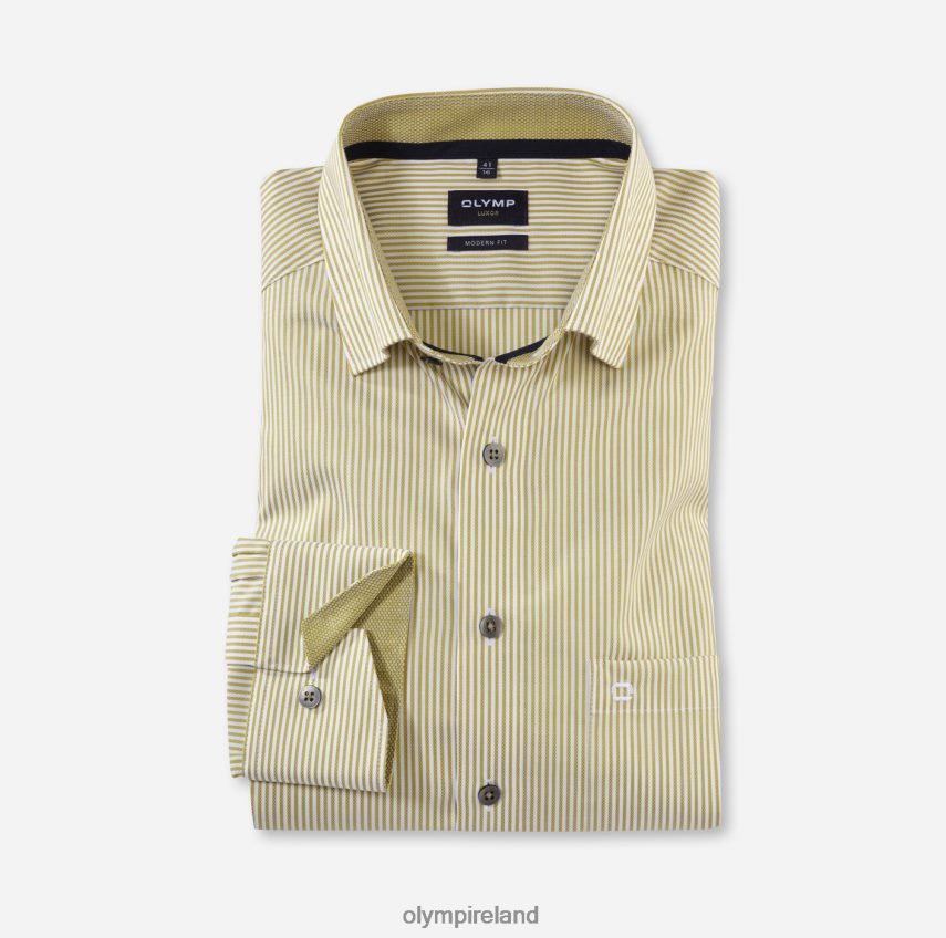 Clothing OLYMP Luxor Modern Fit, Business Shirt, Under Button-Down, Lime 24L8461020