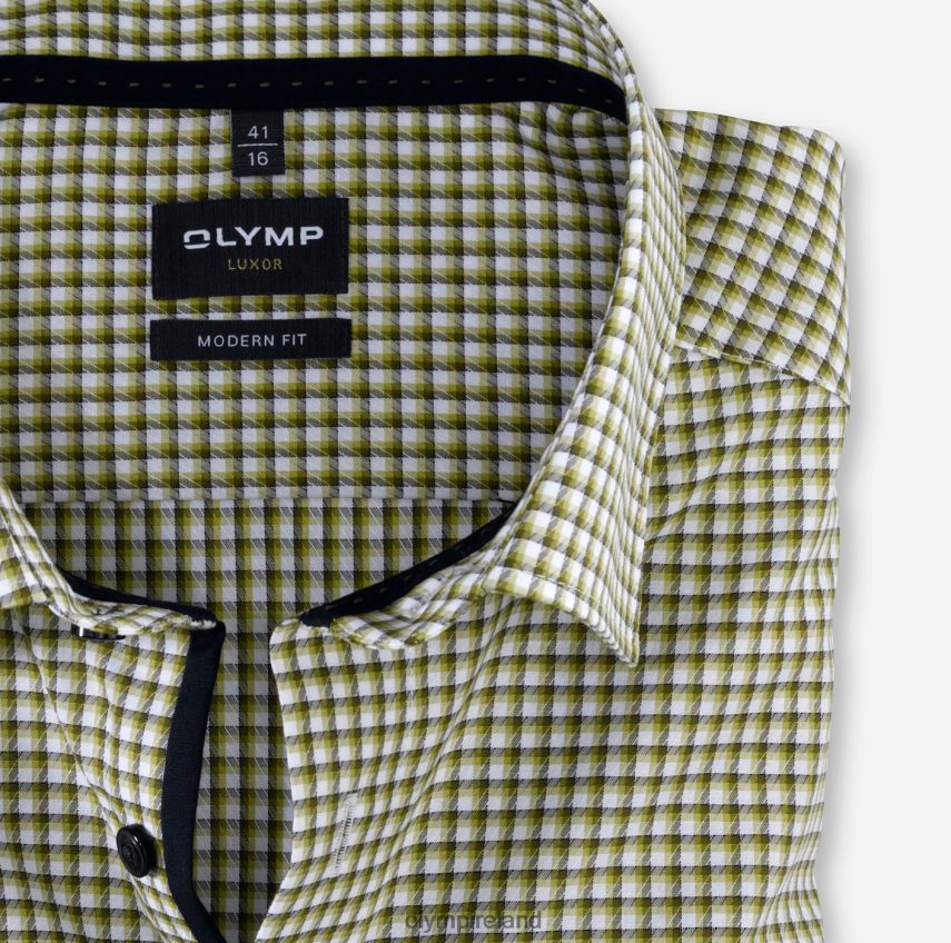 Clothing OLYMP Luxor Modern Fit, Business Shirt, Under Button-Down, Lime Green 24L8461367