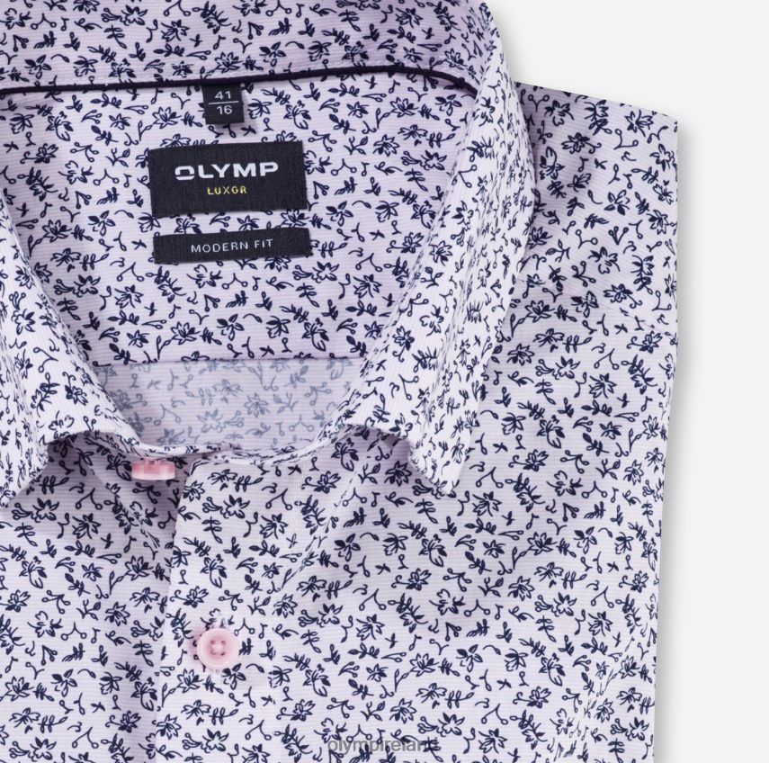 Clothing OLYMP Luxor Modern Fit, Business Shirt, Under Button-Down, Rose 24L8461301