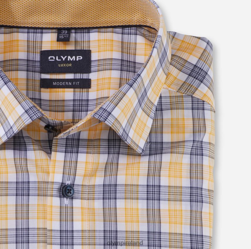 Clothing OLYMP Luxor Modern Fit, Business Shirt, Under Button-Down, Yellow 24L8461176