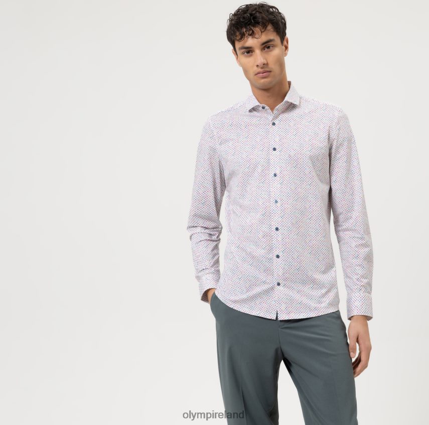 Clothing OLYMP No. Six 24/Seven Super Slim, Business Shirt, Cutaway, Fuchsia 24L846178