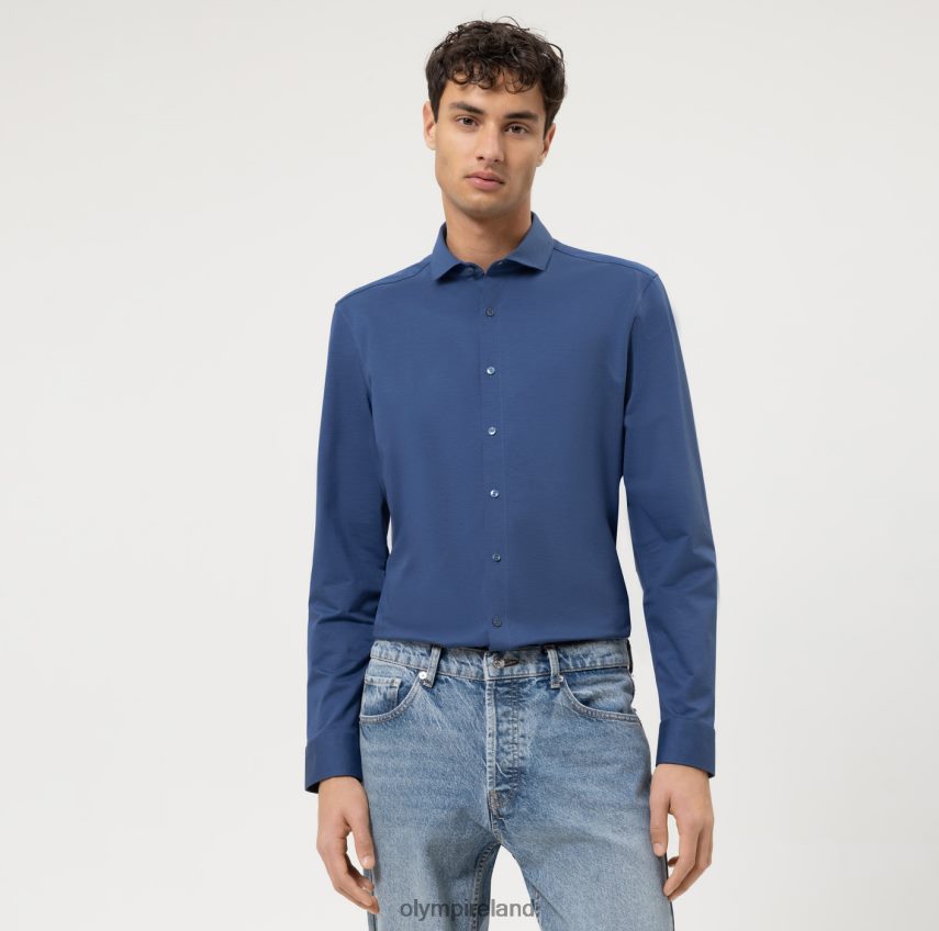 Clothing OLYMP No. Six 24/Seven Super Slim, Business Shirt, Cutaway, Marine 24L84625