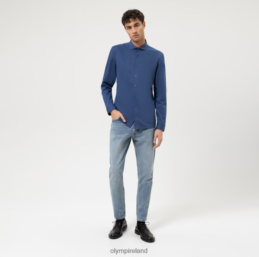Clothing OLYMP No. Six 24/Seven Super Slim, Business Shirt, Cutaway, Marine 24L84625