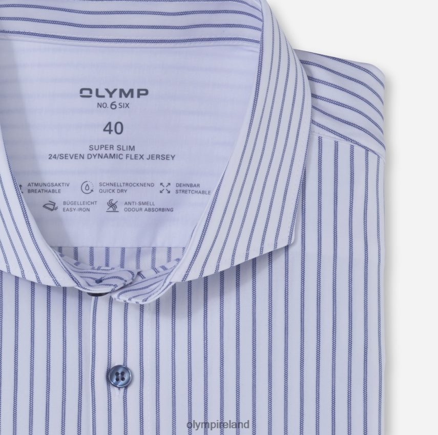 Clothing OLYMP No. Six 24/Seven Super Slim, Business Shirt, Cutaway, Royal 24L84622