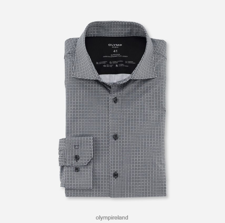 Clothing OLYMP No. Six 24/Seven Super Slim, Business Shirt, Kent, Black 24L84614