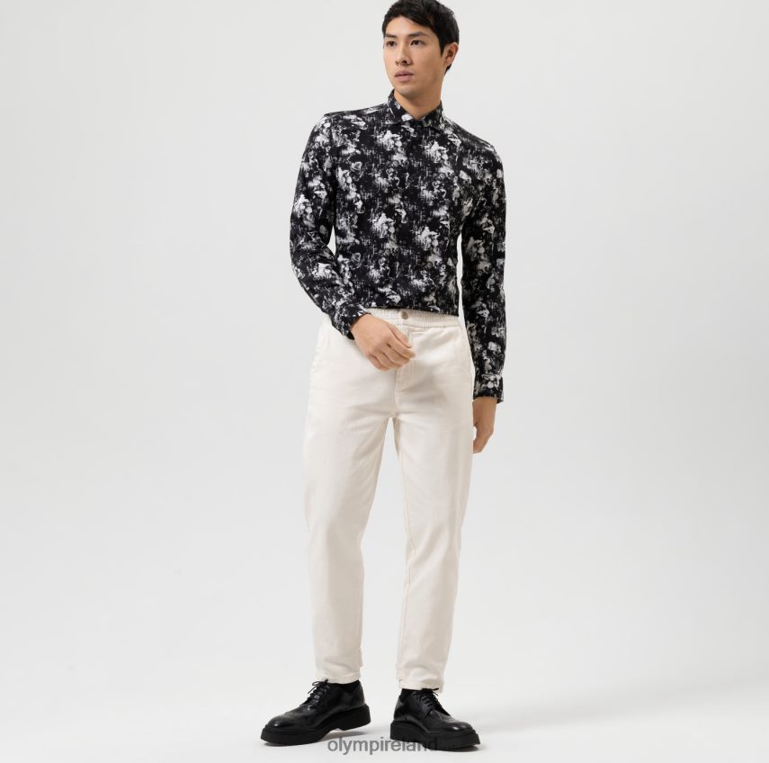 Clothing OLYMP No. Six 24/Seven Super Slim, Business Shirt, Kent, Black 24L846171