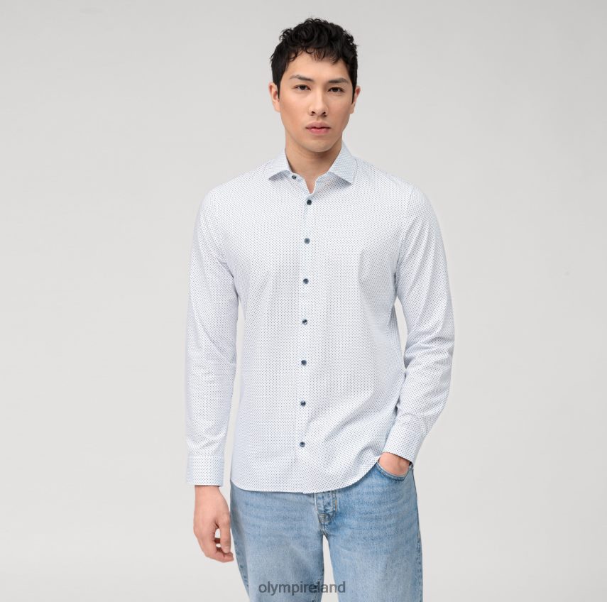 Clothing OLYMP No. Six 24/Seven Super Slim, Business Shirt, Kent, Bleu 24L846127