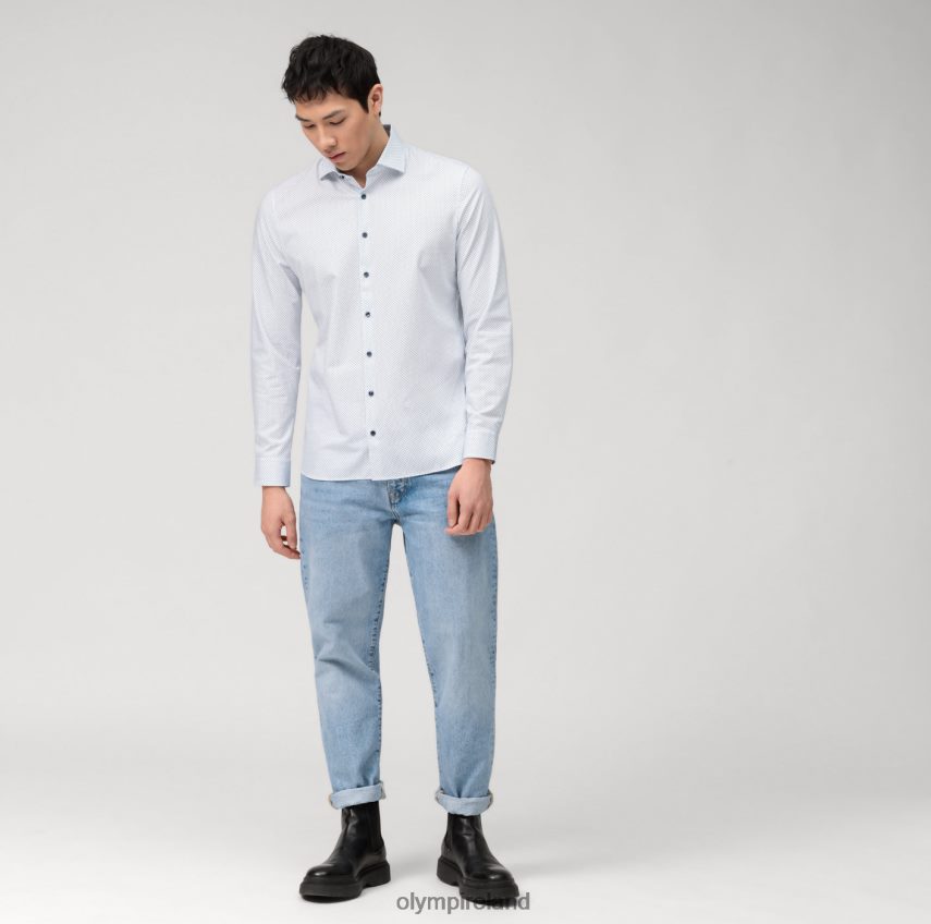 Clothing OLYMP No. Six 24/Seven Super Slim, Business Shirt, Kent, Bleu 24L846127