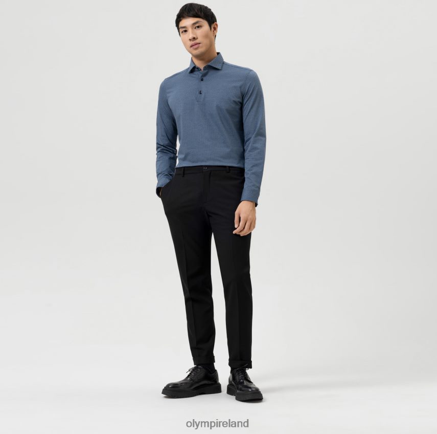 Clothing OLYMP No. Six 24/Seven Super Slim, Business Shirt, Kent, Bleu 24L846154