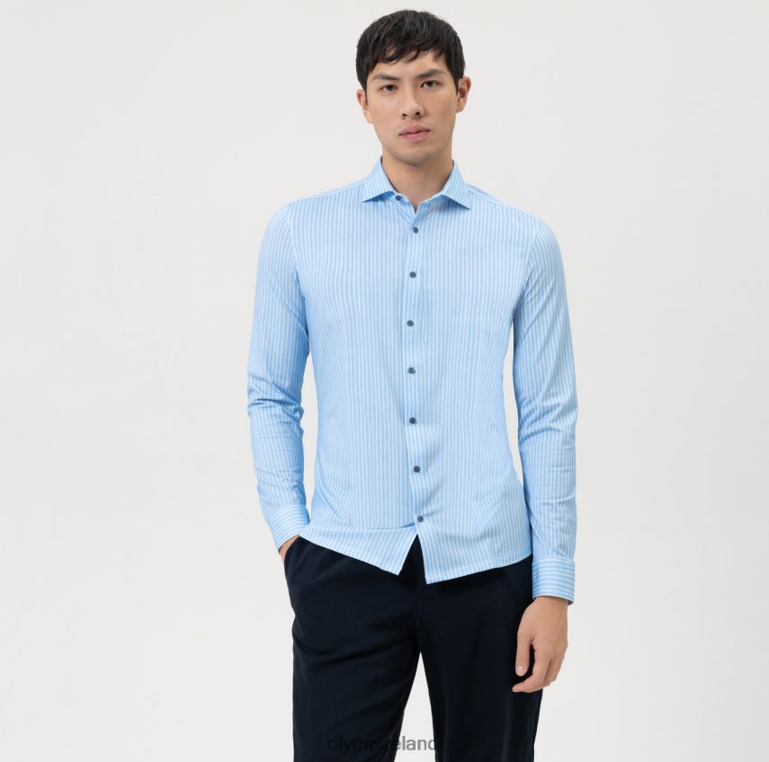 Clothing OLYMP No. Six 24/Seven Super Slim, Business Shirt, Kent, Bleu 24L8465