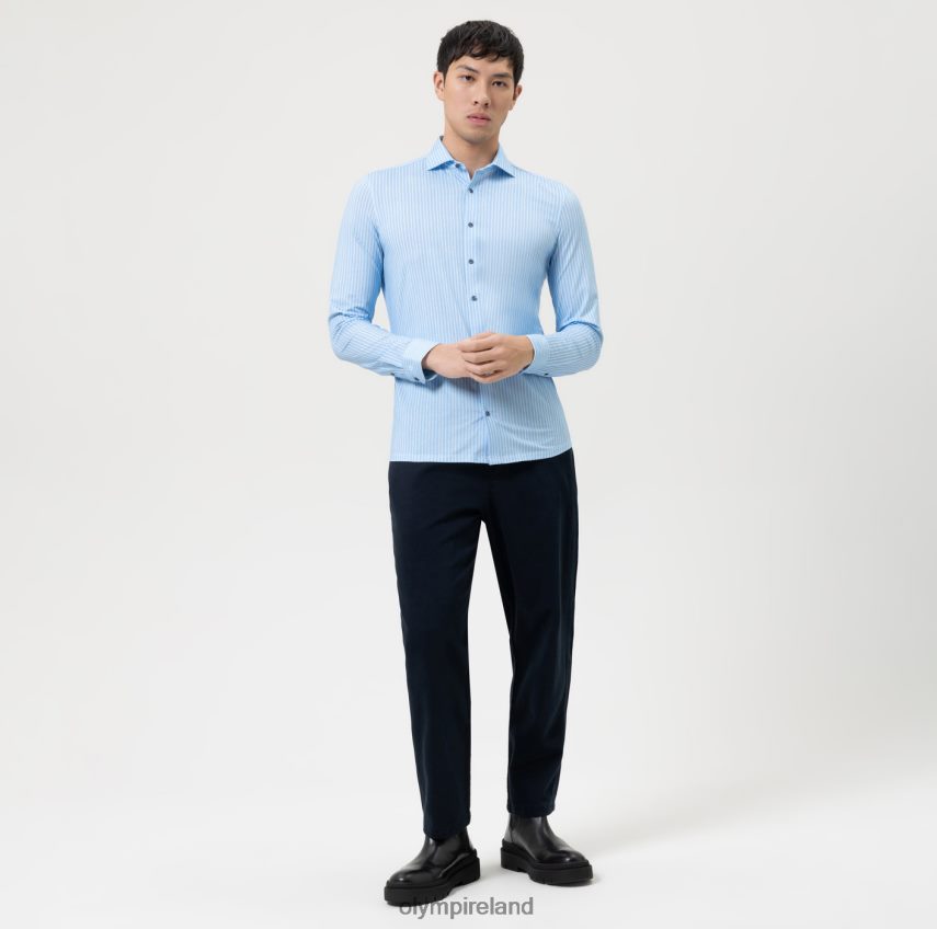 Clothing OLYMP No. Six 24/Seven Super Slim, Business Shirt, Kent, Bleu 24L8465