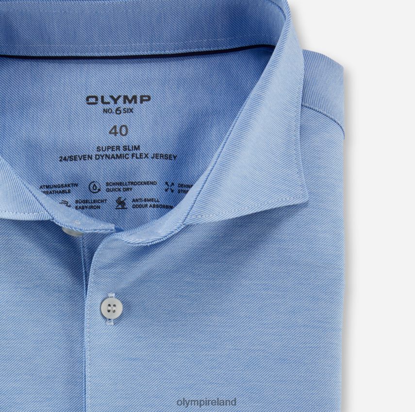 Clothing OLYMP No. Six 24/Seven Super Slim, Business Shirt, Kent, Blue 24L8469