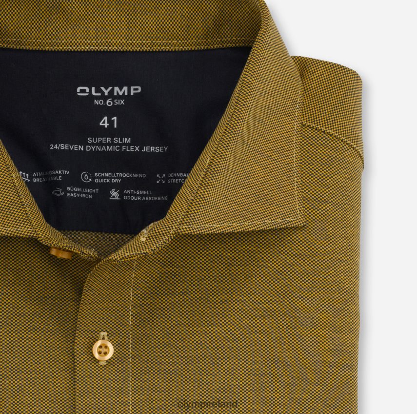 Clothing OLYMP No. Six 24/Seven Super Slim, Business Shirt, Kent, Brass 24L846259