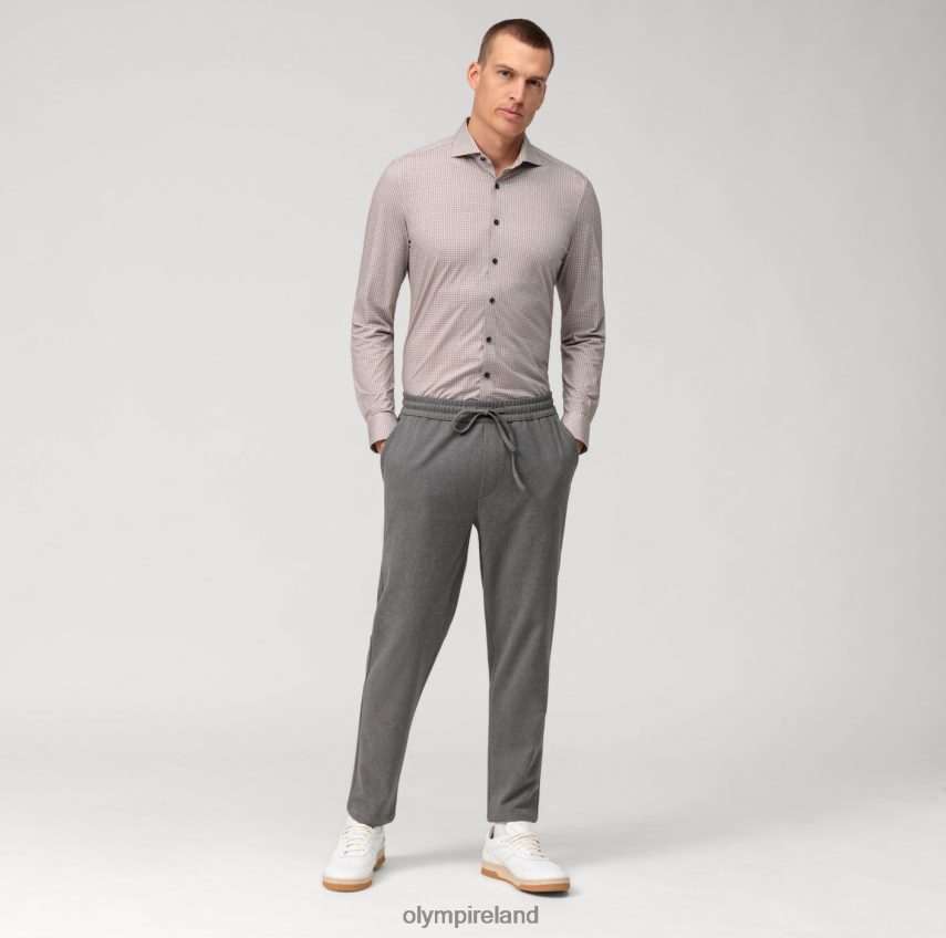 Clothing OLYMP No. Six 24/Seven Super Slim, Business Shirt, Kent, Dark Red 24L846116