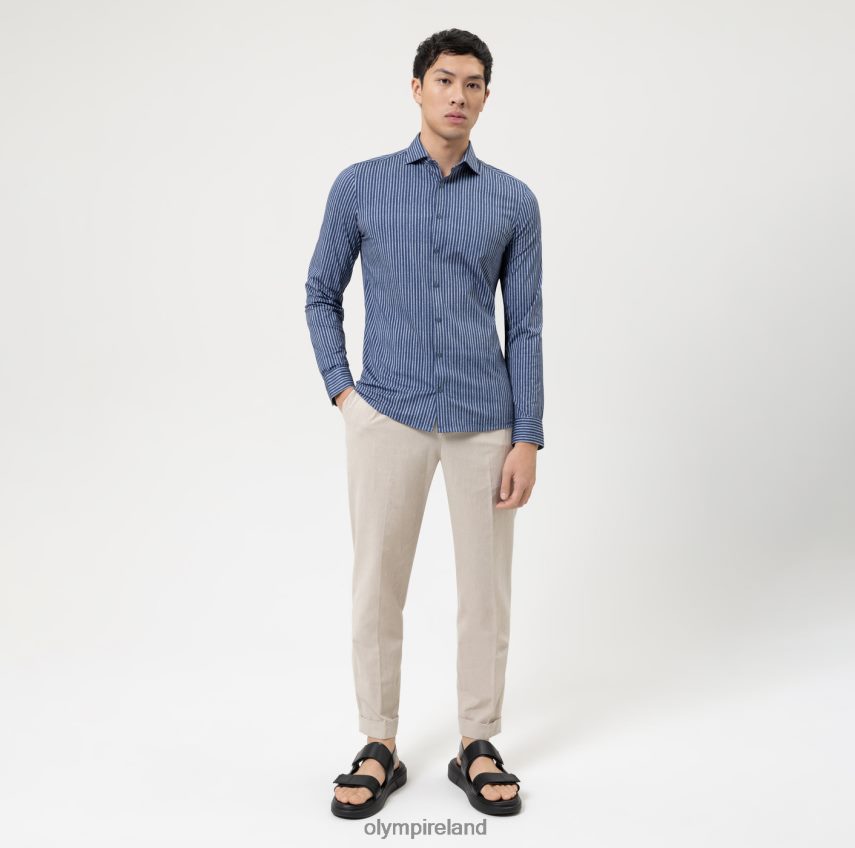 Clothing OLYMP No. Six 24/Seven Super Slim, Business Shirt, Kent, Marine 24L846105