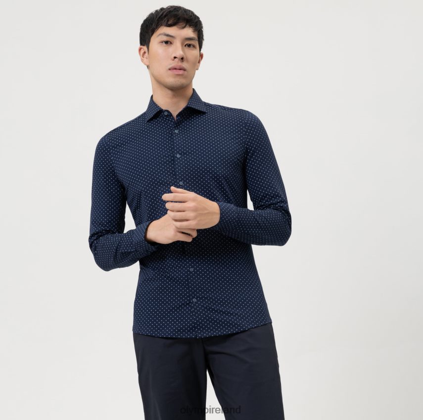 Clothing OLYMP No. Six 24/Seven Super Slim, Business Shirt, Kent, Marine 24L846163