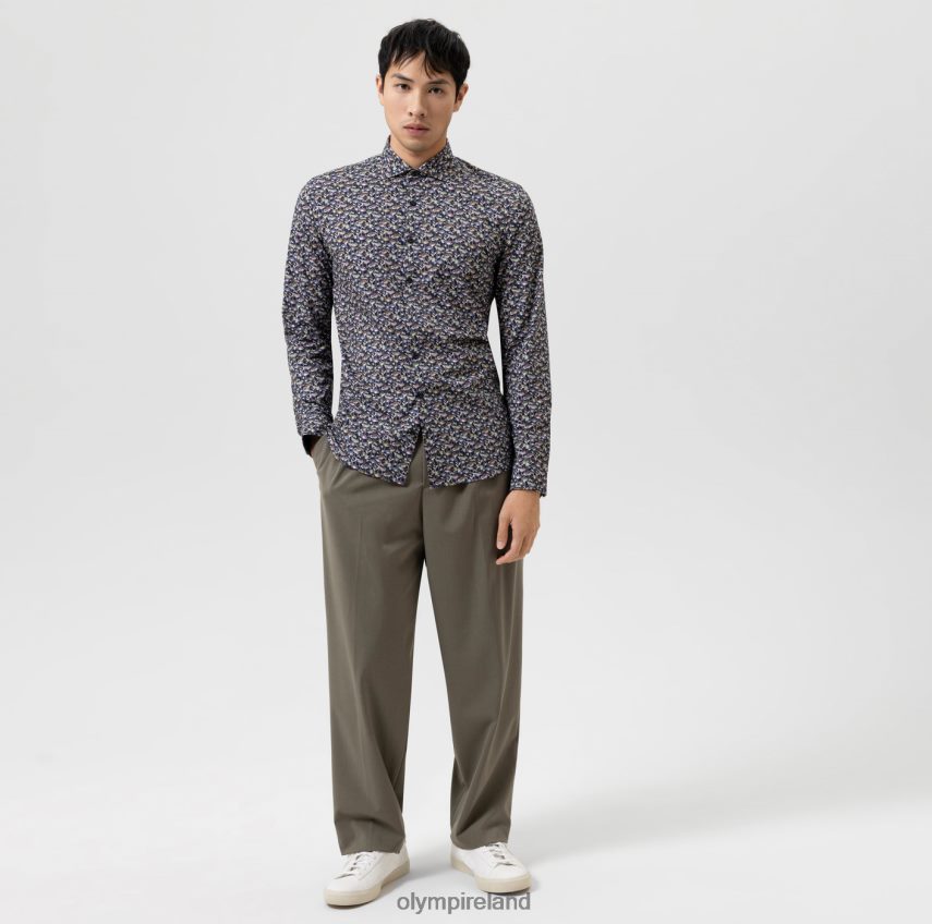 Clothing OLYMP No. Six 24/Seven Super Slim, Business Shirt, Kent, Marine 24L846170