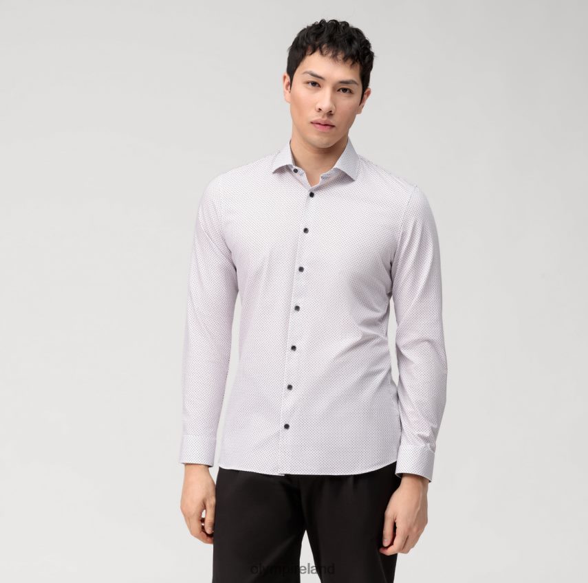 Clothing OLYMP No. Six 24/Seven Super Slim, Business Shirt, Kent, Mauve 24L846123