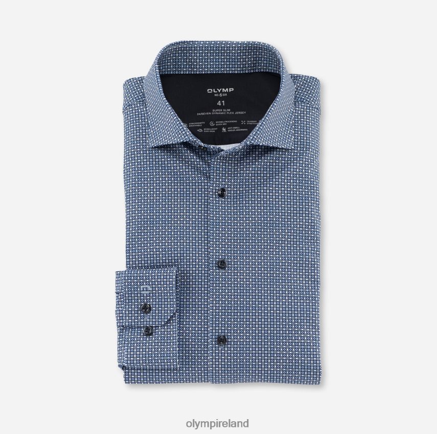 Clothing OLYMP No. Six 24/Seven Super Slim, Business Shirt, Kent, Royal 24L84686