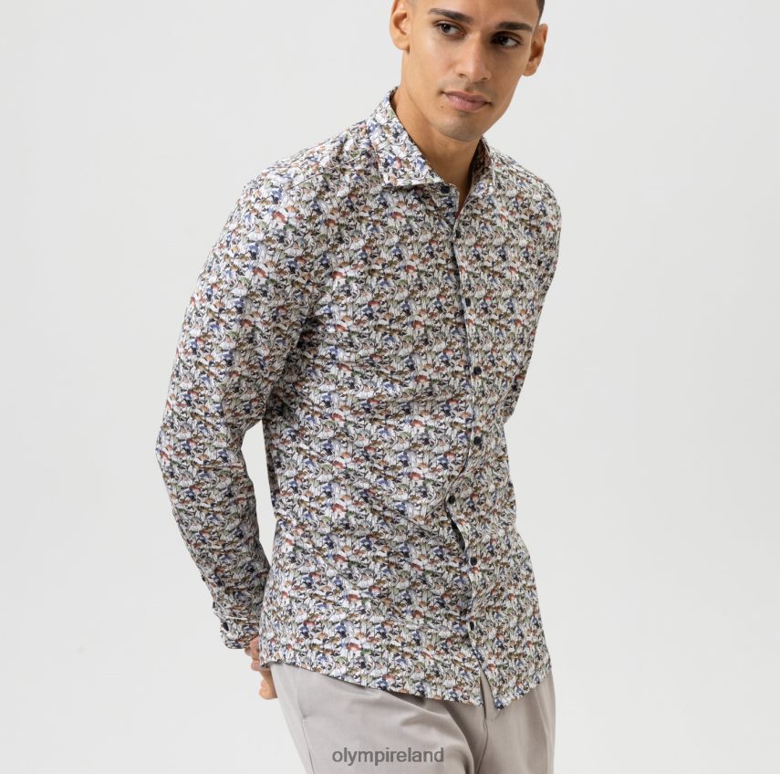 Clothing OLYMP No. Six 24/Seven Super Slim, Business Shirt, Kent, White 24L846166