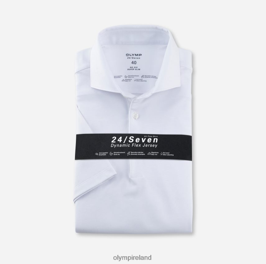 Clothing OLYMP No. Six 24/Seven Super Slim, Business Shirt, Kent, White 24L846261