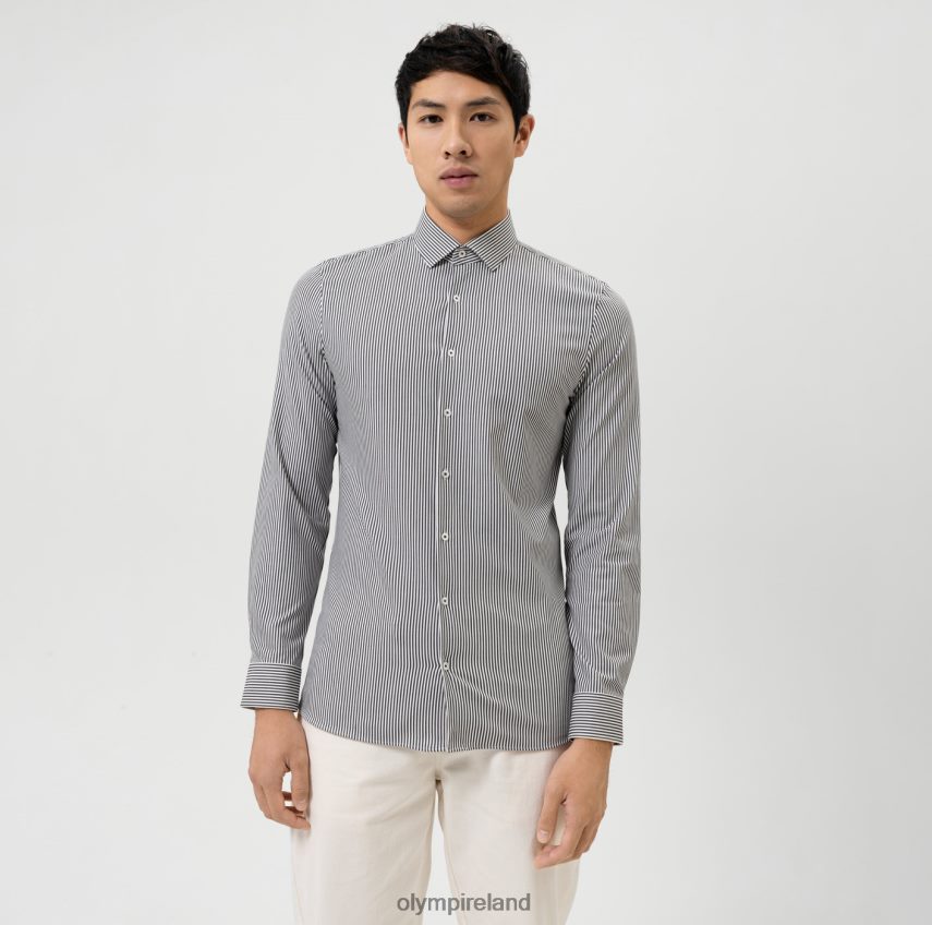 Clothing OLYMP No. Six 24/Seven Super Slim, Business Shirt, Modern Kent, Black 24L84612