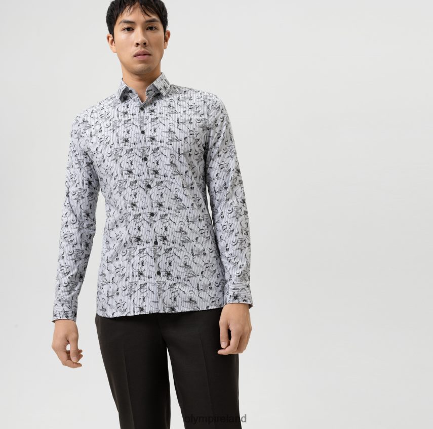 Clothing OLYMP No. Six 24/Seven Super Slim, Business Shirt, Modern Kent, Black 24L846213