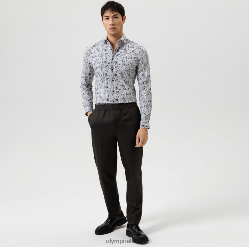 Clothing OLYMP No. Six 24/Seven Super Slim, Business Shirt, Modern Kent, Black 24L846213