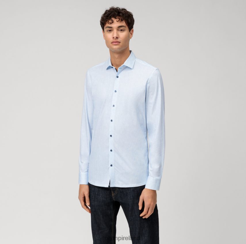 Clothing OLYMP No. Six 24/Seven Super Slim, Business Shirt, Modern Kent, Bleu 24L846128