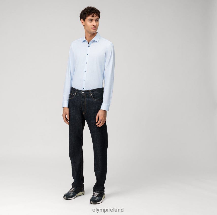 Clothing OLYMP No. Six 24/Seven Super Slim, Business Shirt, Modern Kent, Bleu 24L846128